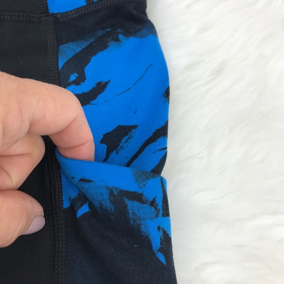 💕SALE💕Lucy Black Blue Leggings with Side Pockets - Picture 6 of 8